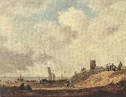 Jan van Goyen Seashore at Scheveningen oil on canvas